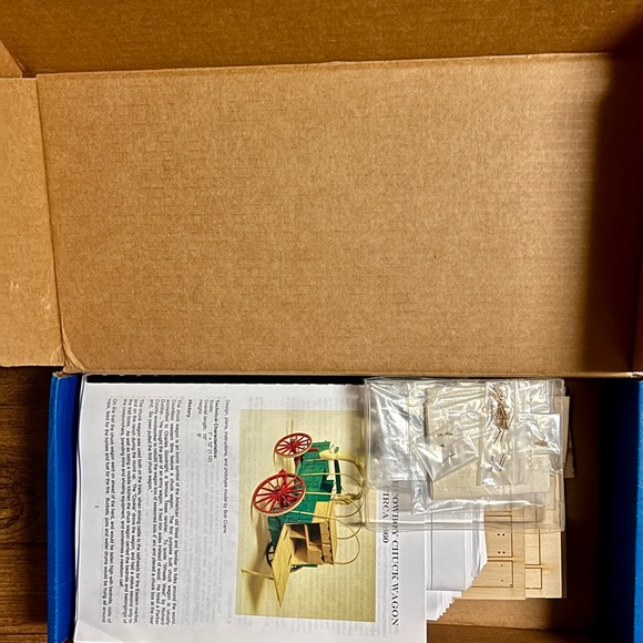 10" Model Wagon Kit 1860 Cowboy Chuckwagon Metal & Balsa Wood Model Shipways - Picture 8 of 8